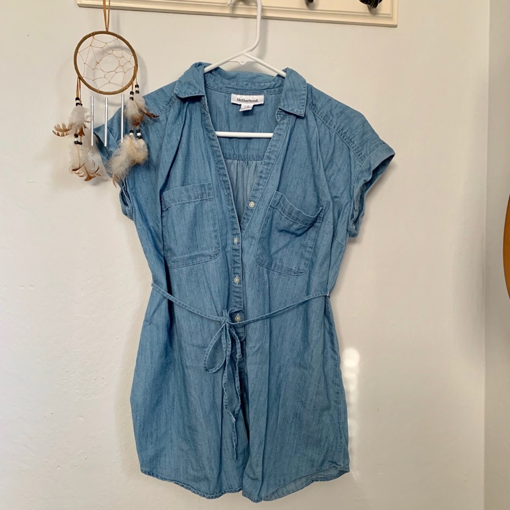 Chambray Maternity Top
